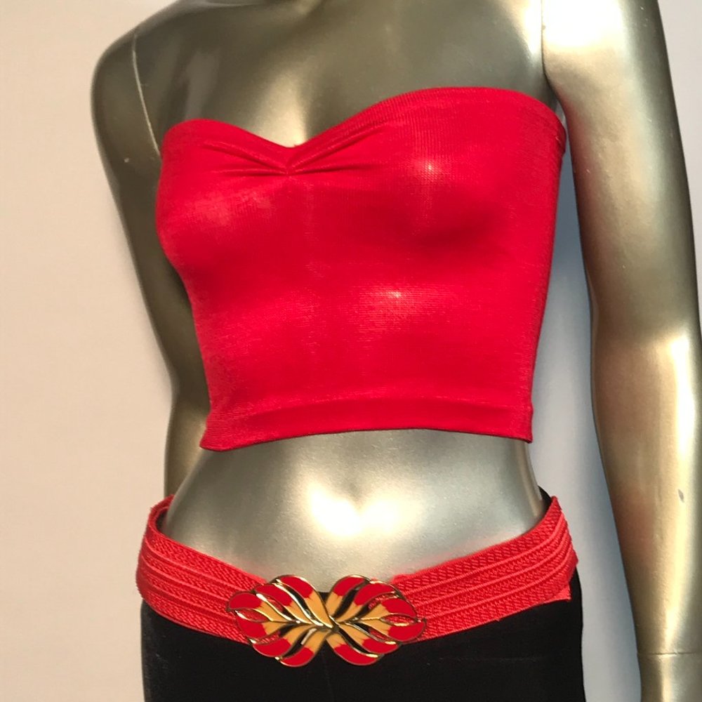 1980s Red Tube Top